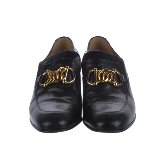 Gucci leather chain-link accents dress shoes - Picture 4 of 4